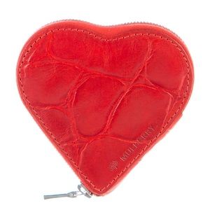MULBERRY ♥️ Red Leather Wallet Heart NWOT with box.